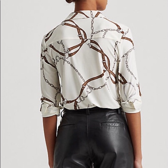 RALPH LAUREN printed top with button front - Picture 2 of 12